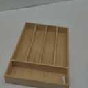 Silverware Organizer Kitchen Drawer Organizer Utensil Organizer Bamboo Silverware Holder Cutlery Organizer in Drawer Flatware Organizer Tray(5 slots, Natural