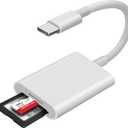 USB C SD Card Reader, WNXSLOAD SD Card Adapter with SD MicroSD Dual Slots for iPhone 15 16 iPad Mac MacBook Laptop, USB-C/TypeC High-Speed Trail Camera Memory Card Reader, Plug & Play - 2 Slots