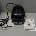 BLACK+DECKER Personal Ceramic Heater, Space Heater for Office Desk, Home Office & Personal Use Desk, 2 Heat & Fan Only Settings, Adjustable Thermostat, BHDC201, Black