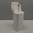 Upgrade Makeup Brush Holder Organizer with Lid, Automatic Lifting Dustproof Makeup Brushes Organizer with 4 Compartments for VanityCosmetic Storage for Dresser Countertop and Bathroom (White Gold)