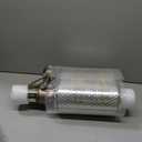 Valved Muffler Kit, Perfommance Exhaust Muffler Normally Closed Vacuum Valve Cutout Single Inlet Single Outlet (63mm/2.5in muffler kit)