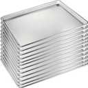 Bastwe 12 Pack Half Size Baking Sheet Pan Set, Aluminum Commercial Quality Cookie Sheet for Baking or Roasting, Large Thick Baking Tray Prevents Warping, 13" × 18" Cookie Tray Pan