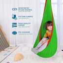 OUTREE Kids Pod Swing Seat, Cotton Child Hammock Swing Chair, Sensory Swing for Indoor and Outdoor Use, Green