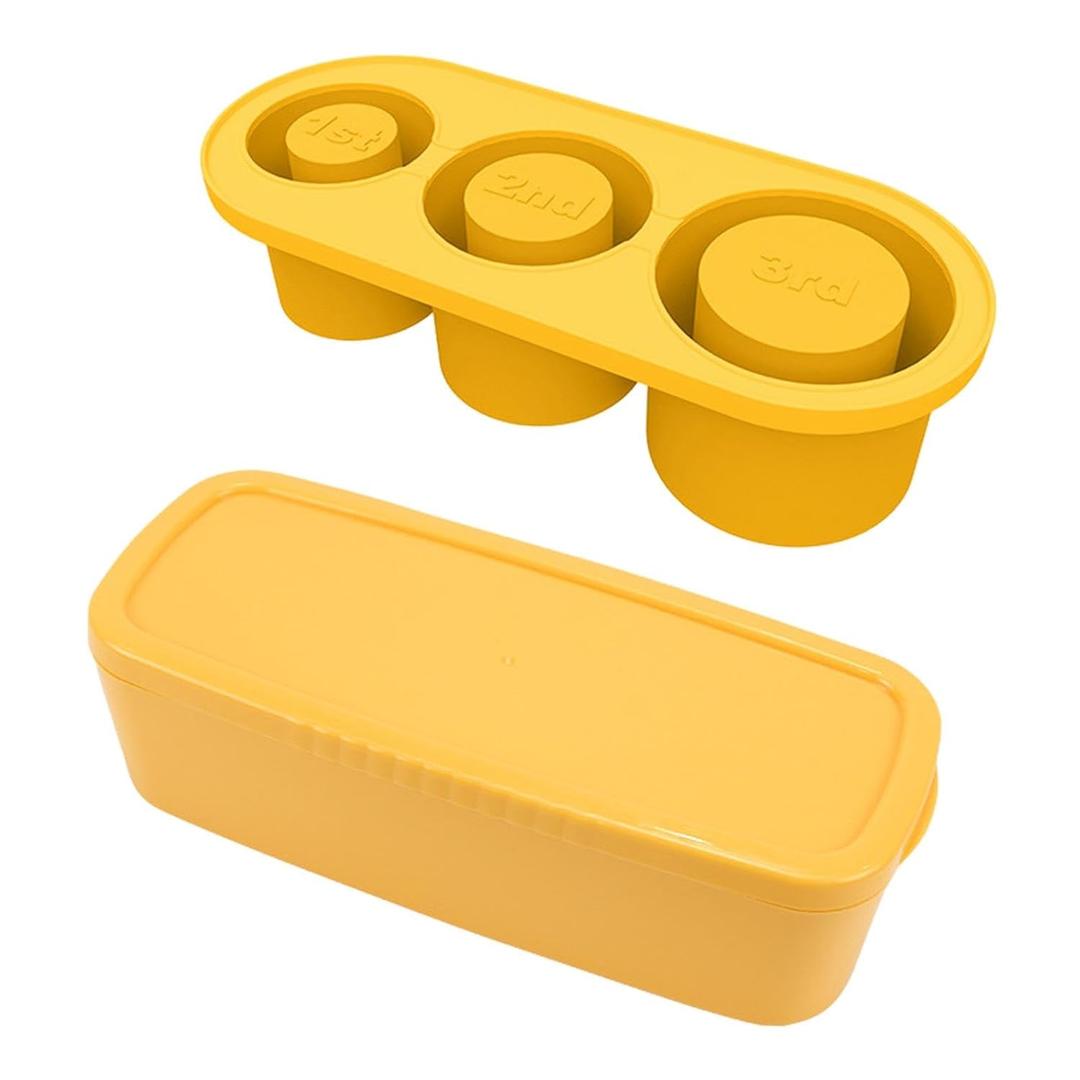 Ice Cube Tray with Lid and Bin Flexible Coffee Ice Tray for Bar Coffee Party Yellow | Kitchen, Dining & Bar | Bar Tools & Accessories | Ice Cube Trays & Molds