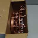 EsLuker.ly Necklace Holder Organizer Rotating Display Stand, 2 Tier Adjustable Height Necklaces Hanger Tree with 42 Hooks, Metal Tall Jewelry Bracelet Storage Rack for Women Vendors Sell, Rose Gold