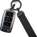 Key Fob Cover with Keychain for VW Atlas Golf GTI Jetta Passat Tiguan Touareg Beetle Flip Remote Key Case