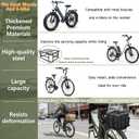 Rear Bike Basket - Bicycle Rear Basket with Waterproof Storage Bag, Heavy Duty Bike Baskets Rear Large Capacity for Most Mounted Bikes and E-Bike Perfect for Grocery Hauls Commuting