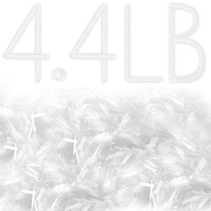 Fabbay Fiberglass for Concrete Cement Fiber Additive, Mortar Anti Seepage Reinforcement Glass Fiberglass for Garden Building Wall Anti Cracking White Concrete Mix, 3/4", 19 mm(2 Pack,4.4 LB)