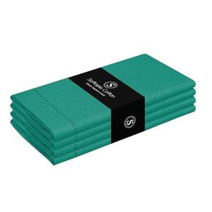 Softopia Cotton Cloth Napkin 100% Cotton 18"x18" Decorative Hemstitch Washable Table Napkins Set of 4 for Dining, Holidays, Buffet Parties & Wedding Use - Royal Green