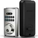 Keyless Entry Door Lock with Keypad, Electronic Smart Deadbolt, Smart Locks for Front Door, Auto Lock, Anti-Peeking Password, Easy Installation, Silver