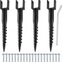 Premium No Dig Ground Anchor DIY Screw in Stake U-Model 27 Inch Fits Standard 4x4 Posts (3.5" X 3.5") Great for Mailbox and Fence Posts