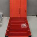 5 Row Trading Card Storage Box, 3800+Bulk Card Organizer Box with 20 Dividers & 5 Supporters, Graded Card Deck Box for YuGiOh, MTG, TCG with Double Lid Black/Red