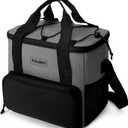 TOURIT Small Soft Cooler Bag Insulated, 24/35/46-Can Lunch Cooler Bag, Ice Chest, 14.6/24/32L Leakproof & Portable Coolers for Picnic, Beach, Camping, Work, Travel, Trip (Grey)