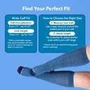 Wellow Wide Calf Compression Socks, Knee High Support, Unisex, 18-25 mmHg, Made with Viscose from Bamboo, Solid