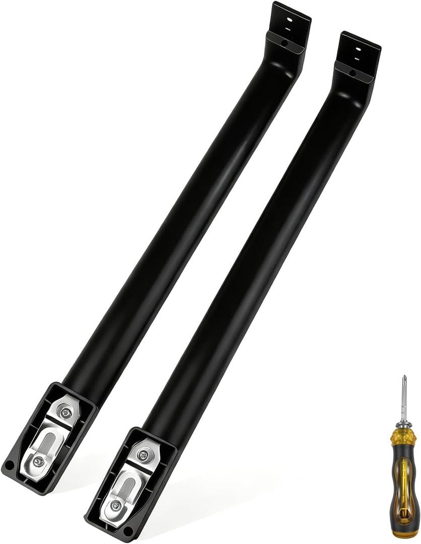 Refrigerator Black Door Handle Assembly Replacement Door Handle Set Compatible with GE Refrigerator Replace#: WR12X32350 WR12X48768 WR12X21196 AP6985343 PS12749320