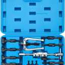 16pcs Blind Hole Collet Bearing Race and Seal Puller Extractor Kit, Blind Inner Bearing Puller, Hole Remover Extractor Set, Slide Hammer Puller Tool Set (Blue)