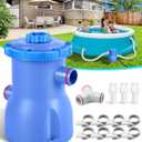 DeeprClean 300GPH Pool Filter Pump for Small Above Ground Pools, Promoted Water Circulation & Filtration, Fits Type-I Filter Cartridge,ETL Certified Small Pool Pump with GFCI for Safe Protection -Blue
