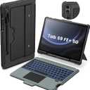 Nillkin for Samsung Galaxy Tab S9 FE Plus Detachable Keyboard Case with 7 Backlit, Kickstand, Trackpad, S Pen Holder, for Samsung Tablet S9 FE+ Keyboard 12.4 inch