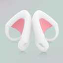 REEYEAR Cute Pink Cat Ears Fits for HypreX Cloud/Cloud Stinger/Cloud Flight Headsets, Universal Fit Lovely Kitty Adjustable Attachment Straps for Video Live Gaming Headphone,White & Pink