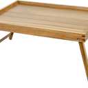 VaeFae Acacia Bed Table Tray, Wooden Breakfast Tray with Folding Legs, Bed Tray for Eating and Laptop, Eating Trays for Bedroom (Extra Large Size)