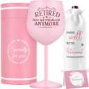 Gtmileo Retirement Gifts For Woman, Retirement Glass, Retired Not My Problem Anymore Stainless Steel Glass, Coworker Leaving Gifts, Farewell Gifts, Retirement Decorations, 18 Oz Glass