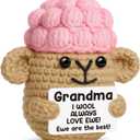 Crochet Sheep Gifts for Grandma Birthday Christmas,I Wool Always Love Ewe are Best Grandma Ever Gifts from Grandkids,Handmade Stocking Stuffers Gift Ideas for Great Nana Gigi Grandmother Mimi Granny