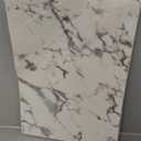 Leather Heat Resistant Placemats Set of 6 Waterproof Wipeable Washable PU Table Mats, Easy to Clean Anti-Slip Place Mats (Marble, 6)