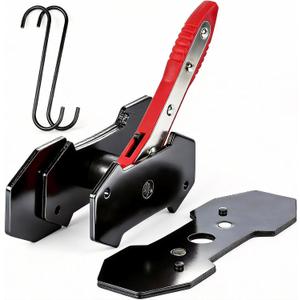 Mumicol Brake Caliper Compression Tool, 360° Ratcheting Piston Compressor, 2 Steel Plates, 2 Hooks, for Single Twin Quad Pistons, Cars Trucks SUVs