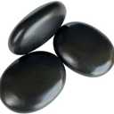 MINGJISHIYE Hot Stone Massage, 3 Piece Set Large Oval Hot Stone 3.58x2.78x1.19 inches, Basalt Home spa, Relaxation, Massage Treatment (3PCS)