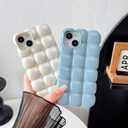 Caseative for iPhone 13 Case,3D Cube Grid Candy Color Soft Phone Case (Yellow)