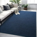 Rugs for Bedroom Living Room, 4x6 ft Navy Blue Area Rug, Washable Memory Foam Indoor Carpet, Modern Aesthetic Minimalist Non-Slip Carpets for Boys Girls Adults Home Decor
