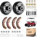 10L0L Golf Cart Brake Maintenance Kit, Rear Brake Hub Drum with Brake Shoes and Spring Kit, Compatible with 1997-Up Electric EZGO TXT PDS, OEM# 19186G1 70794G01 70795G01 27943G01