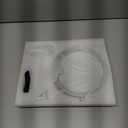 Rechargeable Wall Mounted Lighted Makeup Vanity Mirror 8 inch 1X/20X Magnifying Bathroom Mirror with 3 Color Lights, Double Sided with Dimmable LED Lights, Extended Arm 360° Swivel Extension Mirror