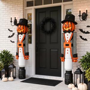 Halloween Decorations - Halloween Giant Pumpkin Nutcracker, 53" - Party Decor for Indoor Outdoor Home Room Bedroom Party Decoration