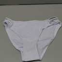 SHEKINI Women's Strappy Cutout Mid Waist Bikini Bottoms Swimsuit Full Coverage Basic Swim Bottoms Size Medium