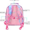 mibasies Toddler Backpack for Girls 2-4: Cute Kids Backpacks for Girls - Preschool Kindergarten Backpack - Unicorn Bangs
