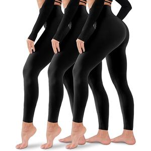 3 Pack Leggings for Women-No See-Through High Waisted Tummy Control Yoga Pants Workout Running Legging
 XL