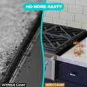 T-Shape Stove Gap Covers Stainless Steel, 2 Pack Stove Gap Filler Easy Retractable Length 13.8" to 27.5", Width 1.85" - ALMCALS Oven Gap Filler Stove Guards Range Trim Kit