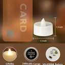 Homemory 24-Pack Flameless LED Tea Lights Candles Battery Operated, 200+Hour Fake Electric Candles TeaLights for Votive, Halloween, Ofrenda, Diya, Wedding Centerpiece Table Decor, Funeral, Christmas (Warm White Light, White Base)