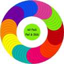 60 Pieces Dry Erase Circle Dots, 6 Inches Multicolor Vinyl Line Up Spots Self Adhesive Classroom Floor Stickers for Preschool Kindergarten Elementary Teachers
