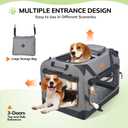 Morpilot 24-inch Portable Collapsible Dog Crate: Travel Dog Crate Soft-Sided for Small Dogs up to 27lbs, with Foldable Bowl, Shoulder Strap & Storage Pockets, Grey