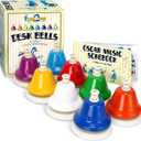 MINIARTIS Desk Bells for Kids | Educational Music Toys for Toddlers 8 Notes Colorful Hand Bells Set | Kids Musical Instrument with 15 Songbook | Great Birthday Gift for Children