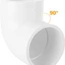 10PCS 1-1/2 PVC Fittings 90 Degree Elbow 2 Way PVC Pipe Fittings Right Angle Elbow PVC Adapter Furniture Build Grade PVC Pipe Adapter Fittings SCH40 PVC Corner Fittings