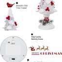 Yinns Acrylic Christmas Tree 14" Light up LED Cardinal Battery Operated Christmas Tree Tabletop Decor Christma Decoration Indoor Home Party Supplies