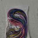 60Pcs Waxed Necklace Cord Bulk for Jewelry Making,Necklace Rope String with Clasp for DIY Bracelet Pendant,Multicolor(18 Inches and Thickness 1.5mm) (PS-Mixcolor)