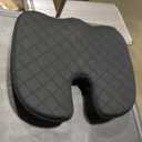 EPSCY Memory Foam U-Shaped Cushion for Coccyx, Hemorrhoid, Sciatica & Tailbone Pain Relief - Pressure Reducing Seat Cushion with Removable Cover - Postpartum Pillow for Office Chair, Wheelchair, Black