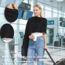Luxury Cashmere Shawl and Wrap for Women, All-Season Pashmina Scarf Travel Blanket Large Cashmere Wool Blend Shawl (Black)