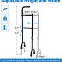 Stair Cane - Adjustable Height & Width Stair Climbing Assist Cane for Seniors & Post-Surgery Recovery, Stair Lift Assist for Going Up and Down Stairs, Universal Step Compatibility