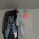 Youth Snorkel Set for Ages 7-16, Snorkeling Gear for Kids with Panoramic View Mask Anti-Fog Anti-Leak Full Dry Top Snorkel Fins Travel Bag for Swimming Diving (Small, Sea-Sky-Blue)