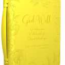 DEHITE Bible Cover Case for Women – Leather Carrying Bag – | Fits Book | Pen Slots | Zippered Pocket | Premium Faux Leather | – Christian Gift Accessory, Yellow, Large